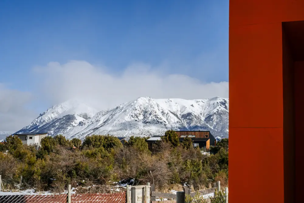 Vista al cerro nevado desde la casa